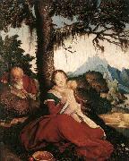 BALDUNG GRIEN, Hans Rest on the Flight to Egypt oil painting on canvas